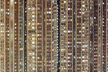 Image showing Hong Kong public housing apartment block 