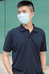 Image showing man wear mask outdoor