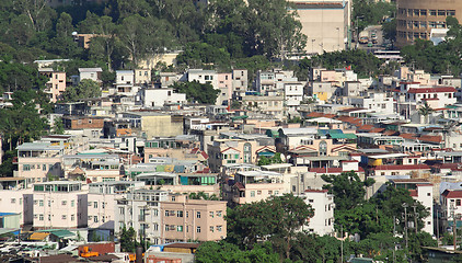 Image showing downtown city and old building 