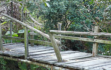 Image showing old wooden bridge 