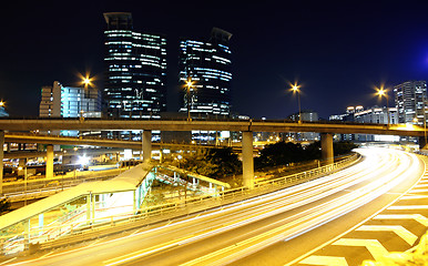 Image showing traffic in downtown of Hong Kong 