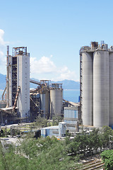 Image showing Cement Plant,Concrete or cement factory, heavy industry or const