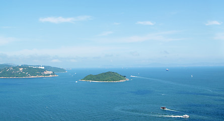 Image showing blue sky over the ocean 