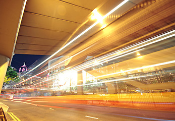 Image showing busy traffic night in finance urban