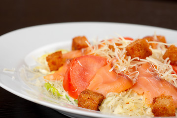 Image showing smoked salmon filet salad