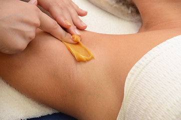 Image showing sugaring epilation