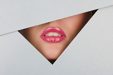 Image showing Beautiful female lips