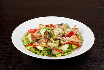 Image showing Salad of smoked eel