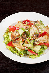 Image showing Salad of smoked eel