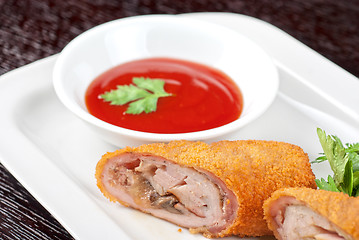 Image showing rolls from pork meat
