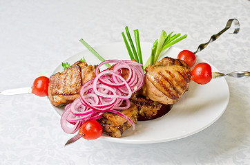 Image showing Grilled kebab meat