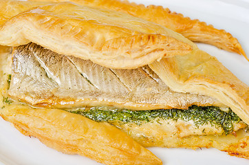 Image showing tasty dish of trout fish