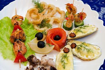 Image showing seafood set