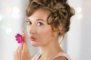 Image showing beauty woman closeup portrait