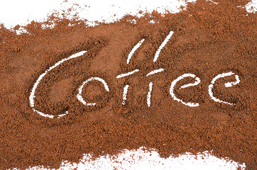 Image showing milled coffee sign