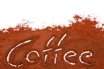 Image showing milled coffee sign