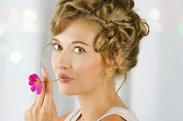 Image showing beauty woman closeup portrait