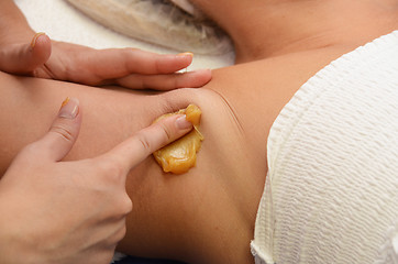 Image showing sugaring epilation