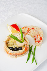 Image showing fish with rice and vegetables