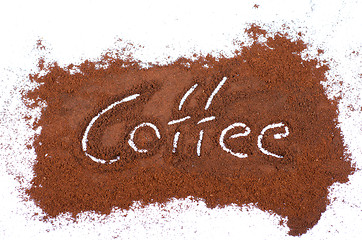 Image showing milled coffee sign