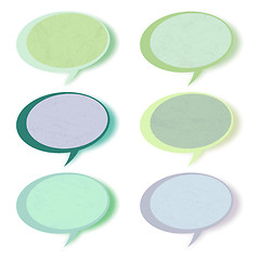 Image showing Retro speech bubbles set with copy space. EPS 8