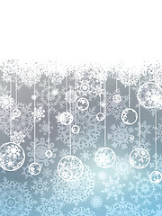 Image showing Elegant christmas with snowflakes. EPS 8