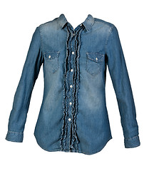 Image showing blue jean shirt