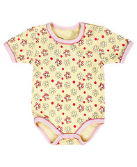 Image showing Children's T-shirt in yellow floral pattern