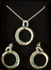 Image showing earrings and pendant