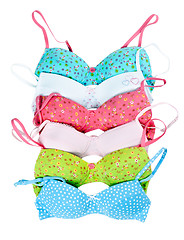 Image showing six color cotton bra 