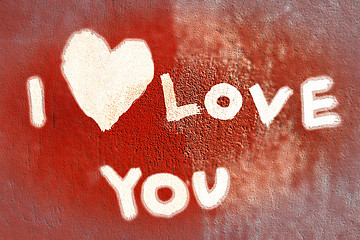 Image showing inscription I love you