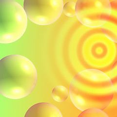 Image showing bright abstract background with bubbles