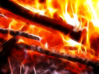 Image showing abstract background - fire