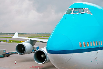 Image showing Airplane in landed airport