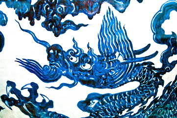 Image showing Blue chinese dragon