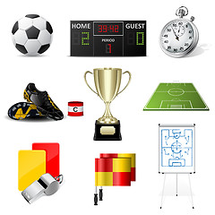 Image showing Vector soccer icons