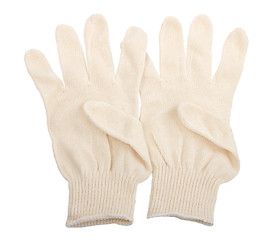 Image showing Two white textile glove