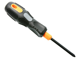 Image showing Single orange-black screwdriver