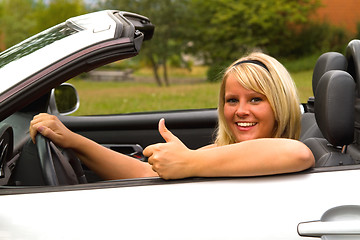 Image showing Beautiful woman driver