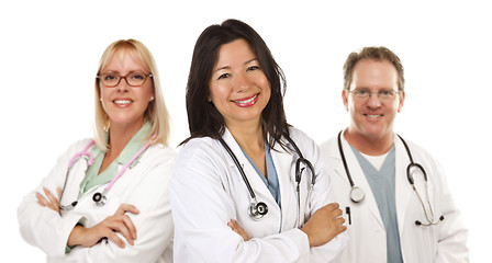 Image showing Hispanic Female Doctor and Colleagues