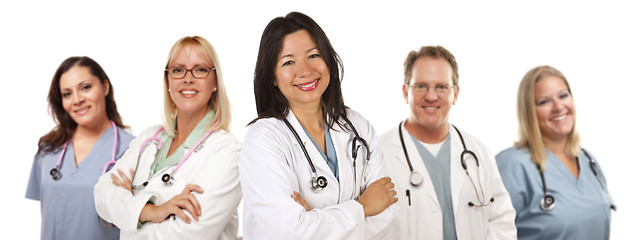 Image showing Hispanic Female Doctor and Colleagues