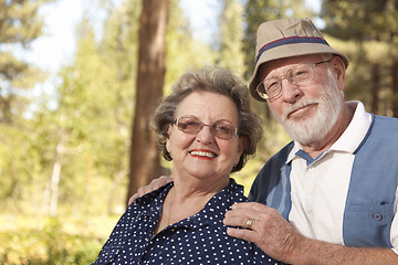 Image showing Loving Senior Couple Outdoors Portrait