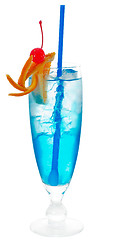 Image showing blue long drink cocktail