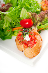 Image showing original Italian fresh bruschetta 