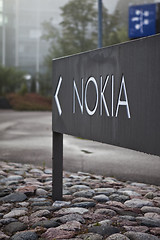 Image showing Road sign to Nokia headquarters