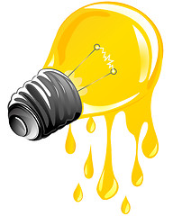 Image showing  dripping energy light bulb