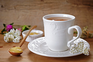 Image showing tea and honey