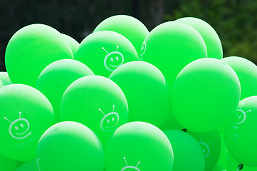 Image showing Green baloons