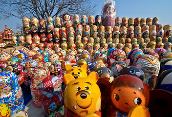 Image showing Russian national souvenirs - matryoshkas