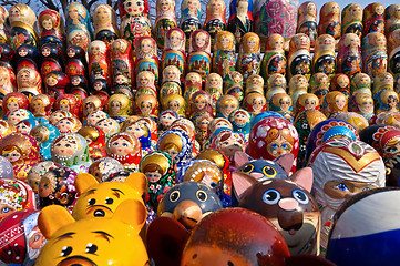 Image showing Russian national souvenirs - matryoshkas